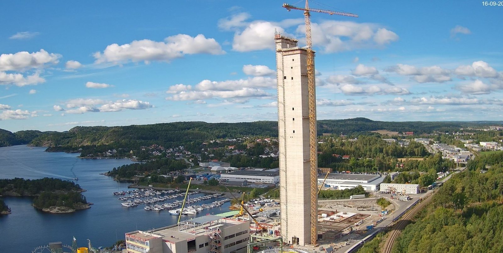 Kabeltårnet til Nexans i Halden